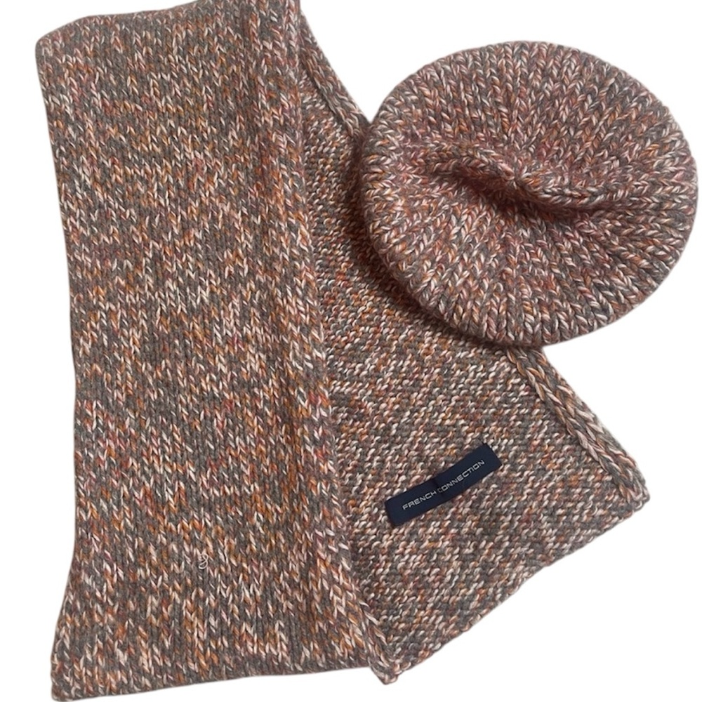 French Connection scarf and hat set